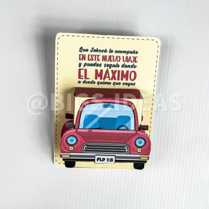 Tarjeta despedida carro