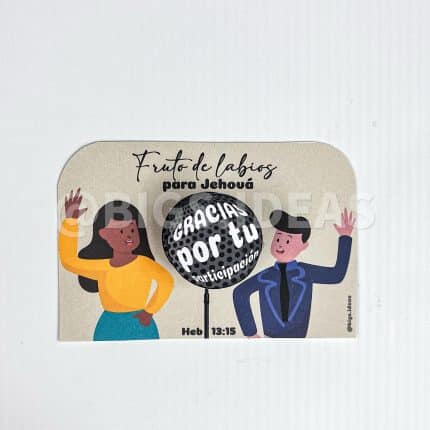Tarjeta gracias por tu participación