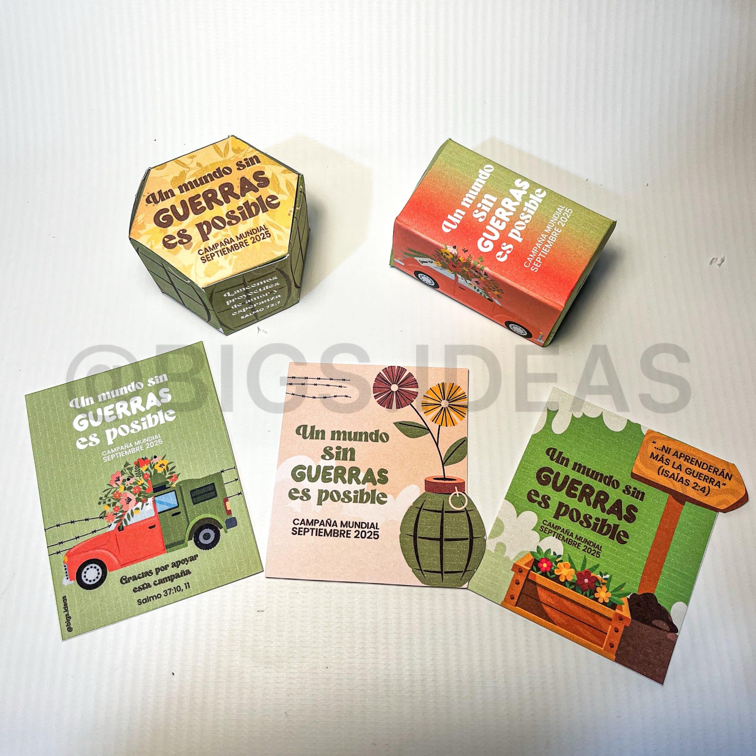 Regalos campaña Un Mundo sin Guerras