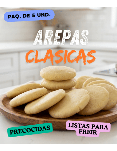 AREPA precotta surgelata pronta per friggere in confezioni da 5 unità