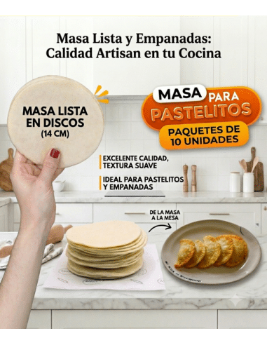 Dischi (TAPAS) per PASTELITOS surgelati, da friggere (confezioni da 10 pezzi)