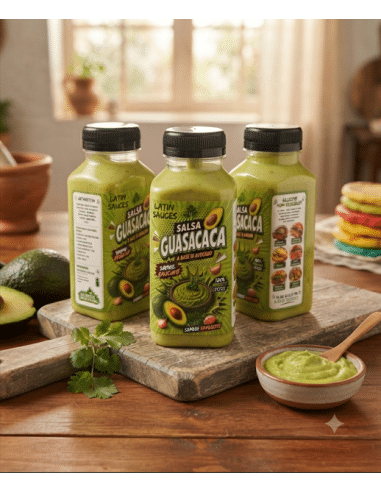 Salsa Guasacaca (Guacamole) leggermente piccanti 240 ml. e 960 ml.