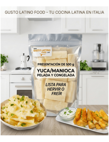 YUCA (Manioca) pulita a pezzi surgelata e precotta pronta all'unso 500 g. circa